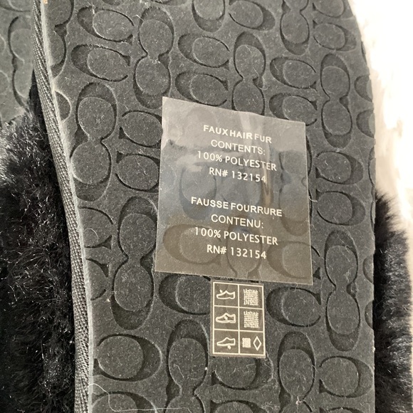 ❌SOLD❌COACH Slippers Black - Picture 8 of 8
